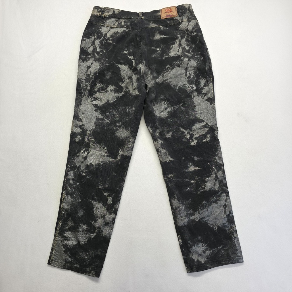 Vintage 90s P.S. Jeans Panhandle Slim Black Acid Wash Bareback Pants Size 15/16
